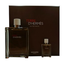 TERRE D'HERMES EAU TRES FRAICHE 2 PIECE GIFT SET EAU DE TOILETTE SPRAY 125ML NIB