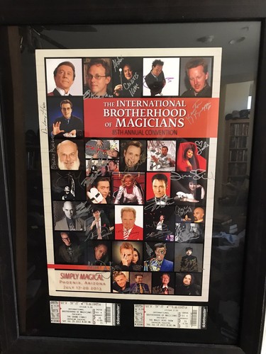 Framed 2013 INTERNATIONAL BROTHERHOOD OF MAGICIANS CONVENTION Signed Poster