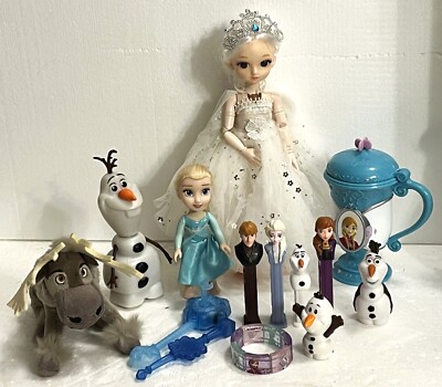 Disney's Frozen Dolls Singing Elsa Figurines Pez Plush Accessories Toys Lot