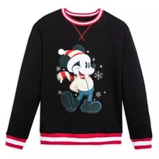Disney Store Parks Mickey Mouse Holiday Sweatshirt for Adults Christmas Pullover