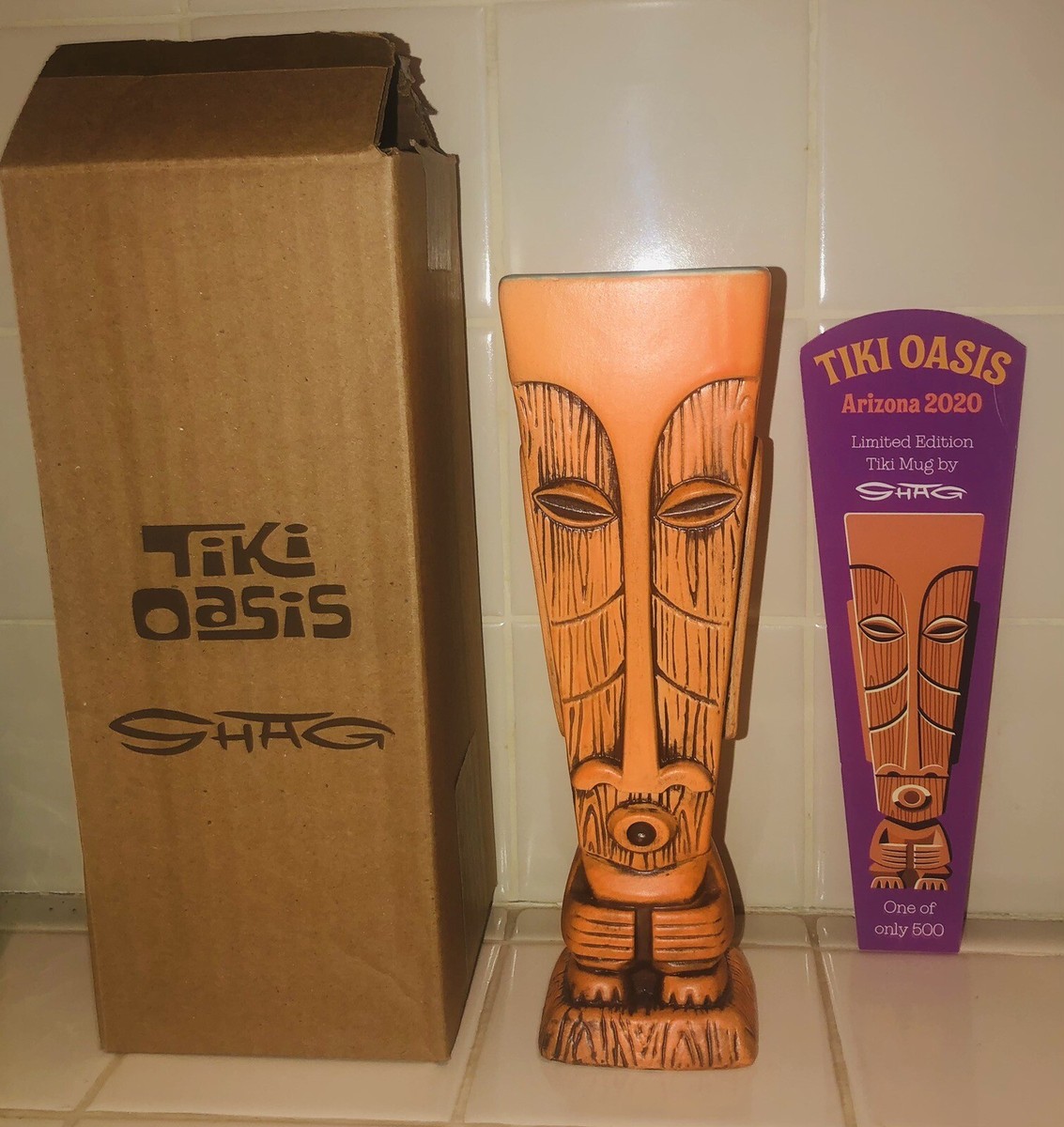 （2006年製DEAD STOCK） SHAG TIKI 花瓶 Tiki Mug: Daruma Mug - by Tiki Farm - for Tiki Tatsu-Ya | mytiki.life