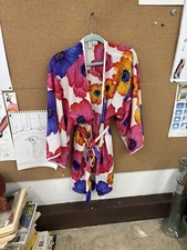 Vintage Natori Nightgown Robe Kimono Floral Saks Fifth Ave 1980s