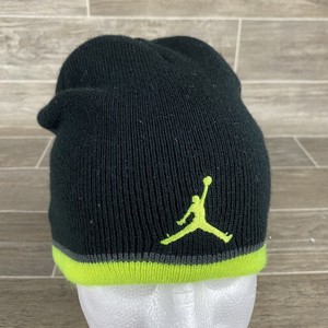 Nike Jordan Brand NBA - Winter Snow Beanie Hat Cap Black Neon Green - Youth Size 617845418015 | eBay
