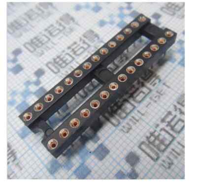 2pc 28Pin DIP28 SIP Round IC Sockets Adaptor Solder Type gold plated machined YL