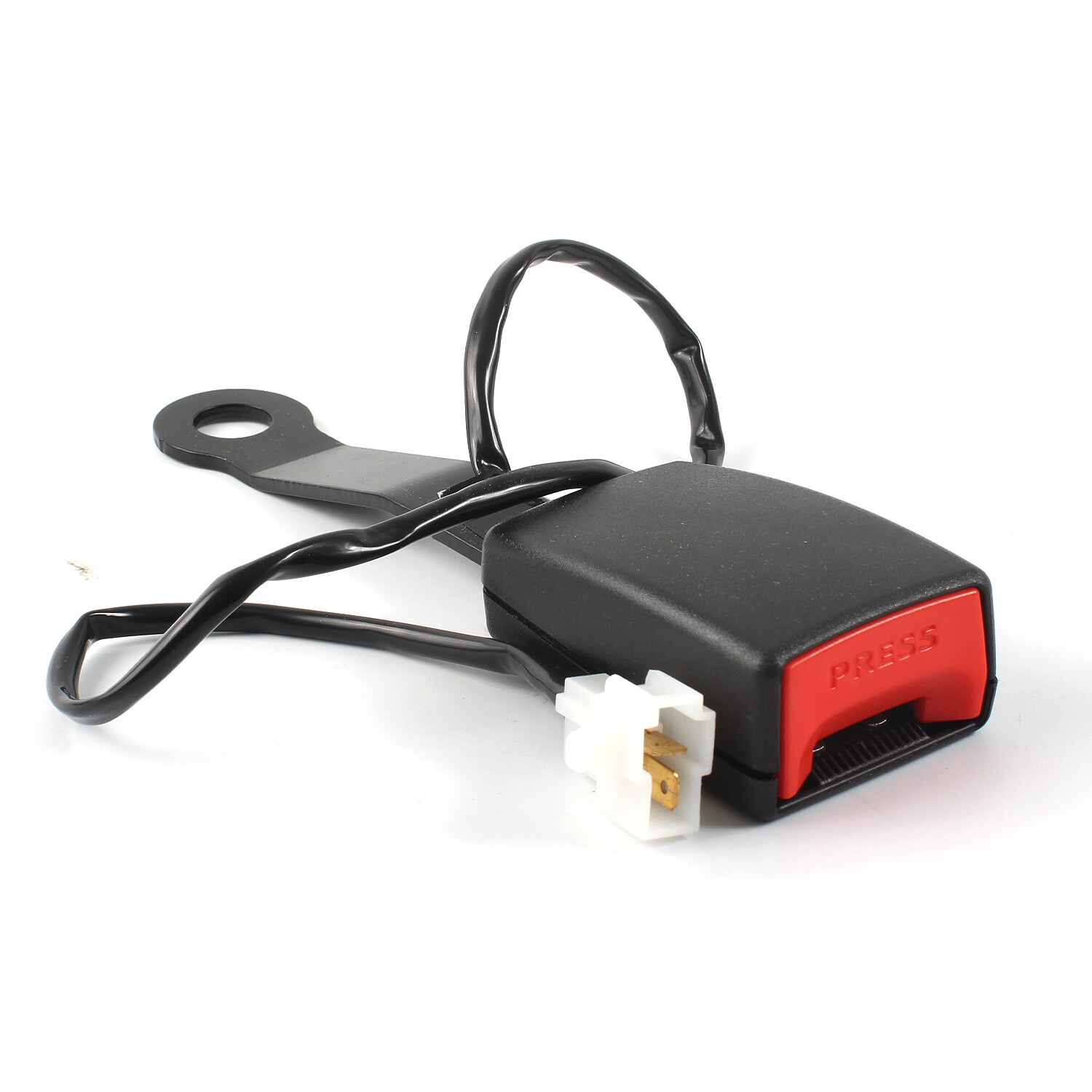 Driver Passenger Front Seat Belt Buckle Socket Plug Connector w/Warning Cable US