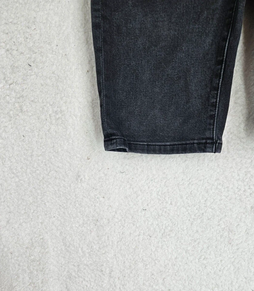 BDG Mujeres Corto 26W Negro Mezcla de Algodón Recto Delgado Tiro Bajo Mensajero Denim Foto 4 de 4