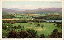 View Overlooking the Country Club, Pittsfield MA Vintage Postcard F46