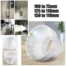 Ventilation Pipe Reducer Adapter 100mm to 75mm 125mm to 110mm 150mm to 110mm