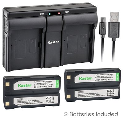 D-Li1 Battery & USB Dual Charger for Trimble 5800 R7 R8, R8 GPS, R8 GNSS MT1000 