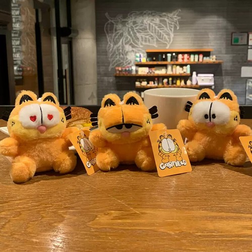 4 '' Mini niedliche Cartoon Garfield Plüschpuppe Schlüsselanhänger Anhänger Kind Geschenke Geschenke - Bild 7 von 13