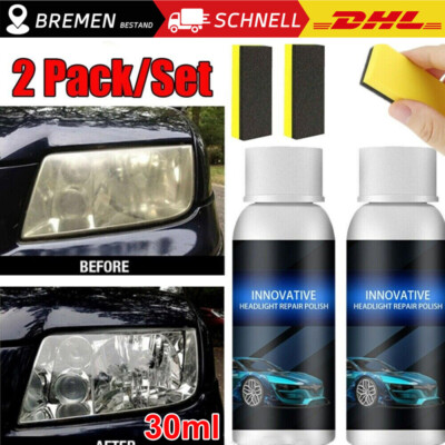 2X Auto Scheinwerfer Reparatur Flüssigkeit Frontscheinwerfer Polieren Reiniger