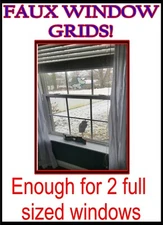 Faux window grids white vinyl replacement glass lines grills sliding mutton