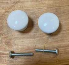Vintage Antique White Porcelain Amerock Drawer Knobs Handles 1" New Old Stock