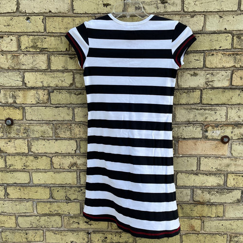 Marimekko Youth Girl's Striped Black & White Cotton Knit Dress Size XL NWT USA - Picture 4 of 4