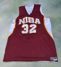 Vintage JG Gear NIBA Basketball Reversible Jersey #32 Size XL.