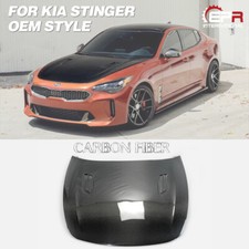 For Kia Stinger 2018+ OEM Carbon Fiber Front Vent Hood Bonnet Exterior BodyKits