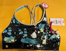 Girls Justice Flower Cropped Sports Bra Top Active Size:16/18 NEW/NWT