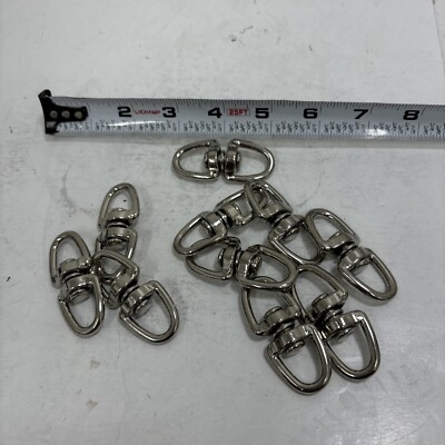 10pk Swivel Hooks Light Duty Eye  360° Smooth Rotation.. non-magnetic, aluminum