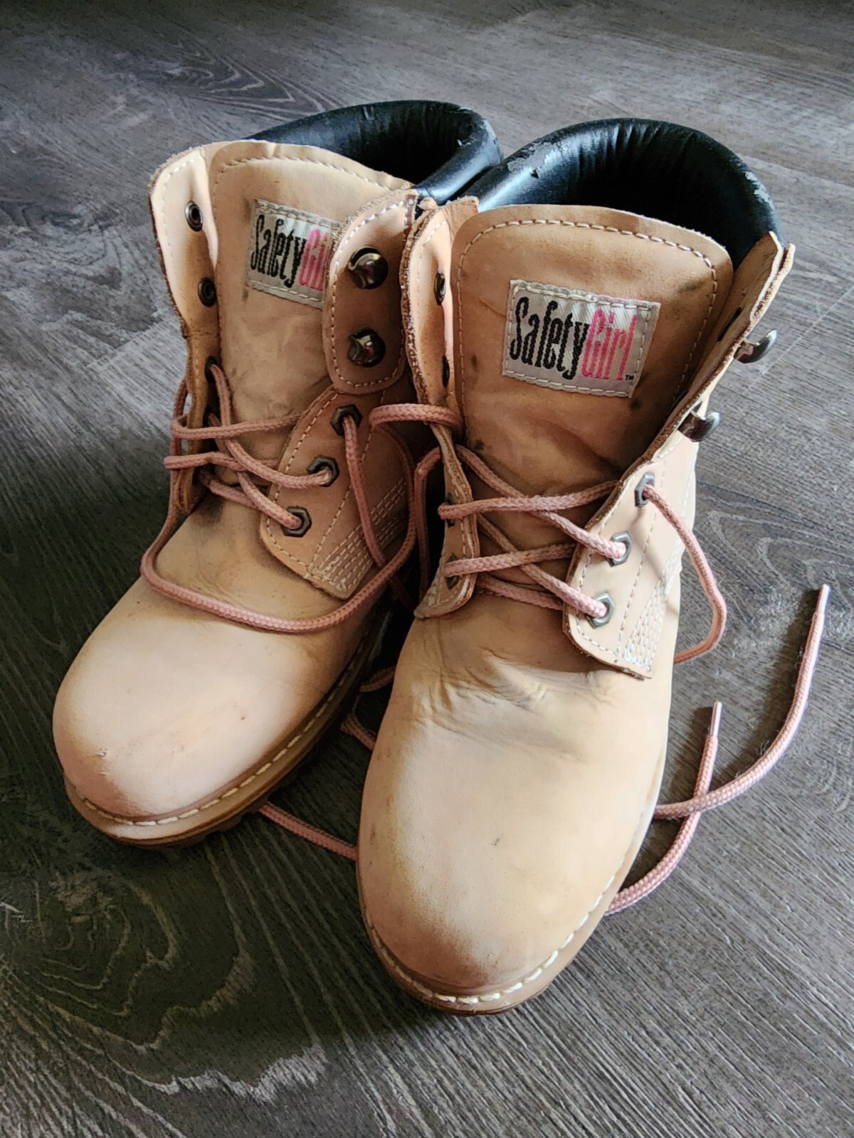 Safety Girl Pink Steel Toe Work Boots Size 6.5 Gem