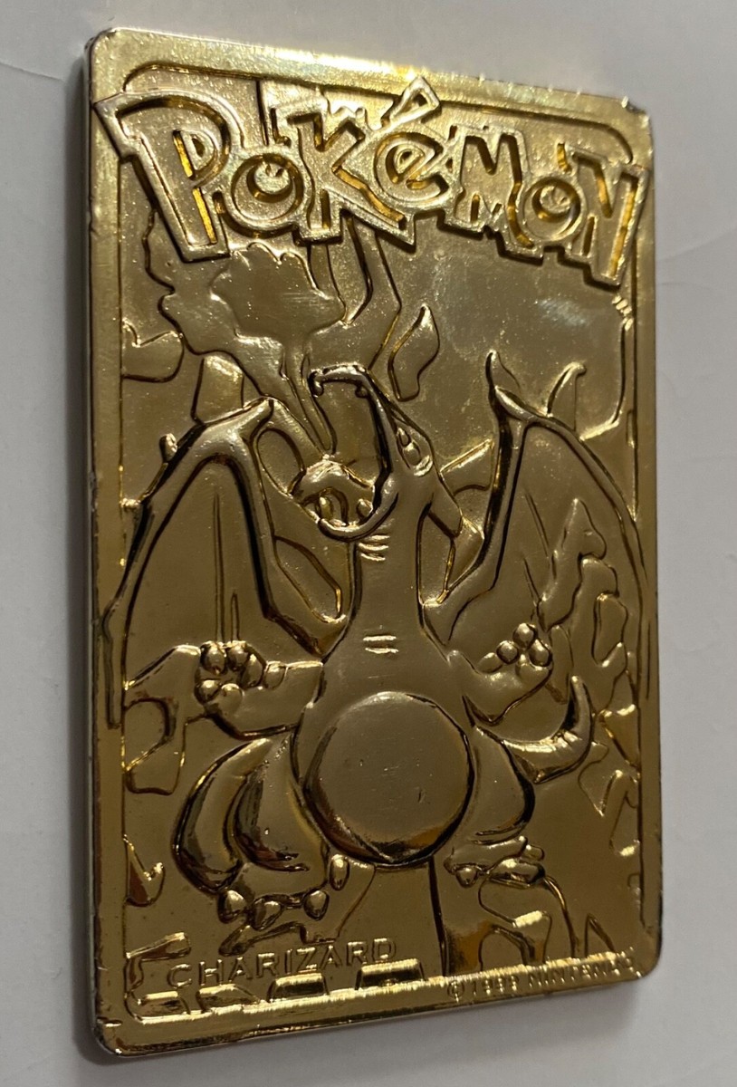 limited edition pokemon 23k gold plated trading card charizard Vintage Pokemon Limited Edition 1999 Charizard 23K Gold Plated Trading Card  BK
