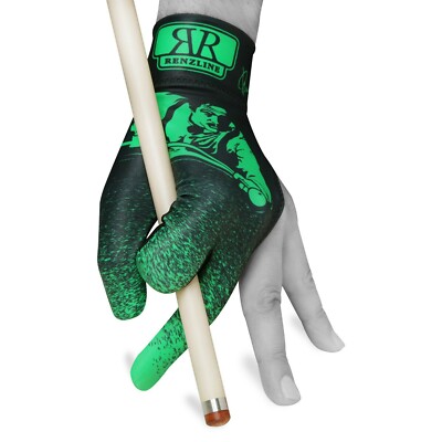 LONGONI Renzline Billiard POOL CUE GLOVE for Left hand Green/Black