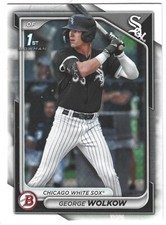 2024 Topps Bowman Prospects Roocie Card RC George Wolkow #BP-144 White Sox 