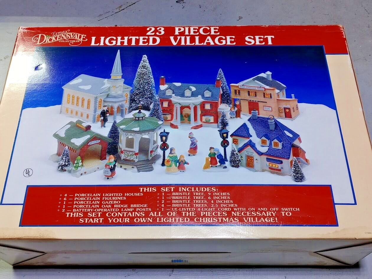 Lemax Dickensville 23-Piece Christmas Village with Lights Everything Included