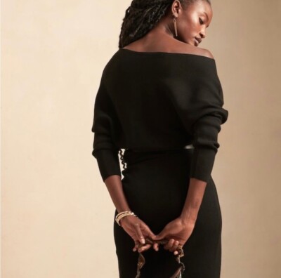 colleta off-shoulder sweater dress Colleta Off-Shoulder Sweater Dress