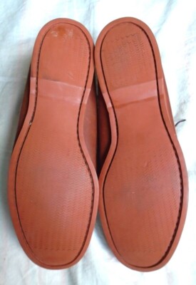 NWT Vintage LL Bean Leather Boat Deck Shoe Lace Up Brown Casual