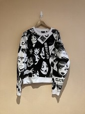 Cropp Womens Anime Print Oversized Sweatshirt Jumper Size Large
