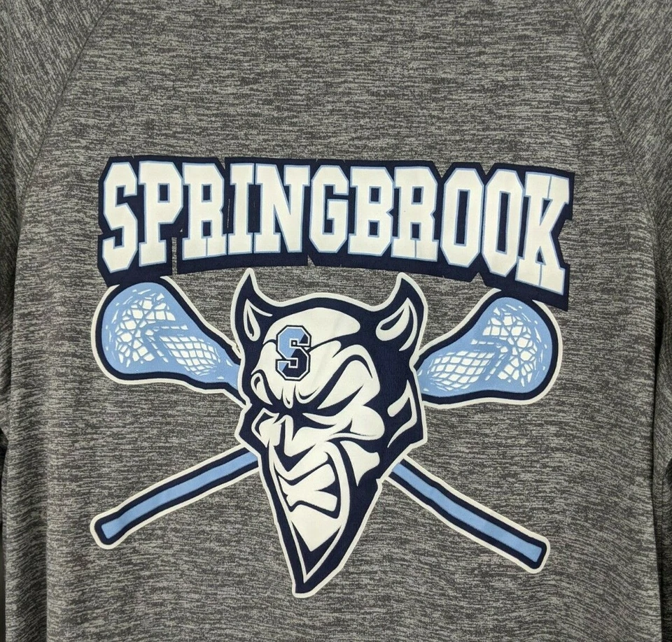 Holloway Para Hombre Camisetas Adulto Pullover Springbrook Manga Larga Gris Logo Talla M Foto 2 de 4