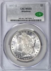 1897-S MORGAN SILVER DOLLAR CACG MS65 CAC WITTERBRICK GEM BU