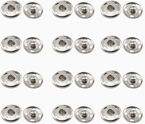 12 SäTze AnnäHen DruckknöPfe Aus Metall, 21Mm Snaps, Druckknopf NäHen, FüR Klei-image