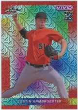 2023 Leaf Vivid Justin Armbruester XRC Orange Mojo #4/8 #78 Baltimore Orioles