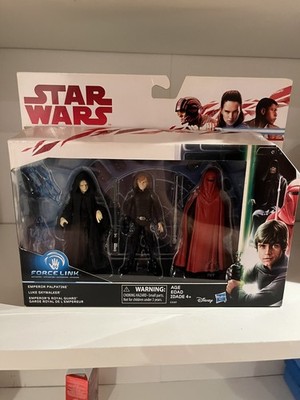 Star Wars FORCE LINK 3-Pack LUKE JEDI Emperor ROYAL GUARD Target Exclusive Neu