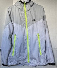 Nike Y2K Medium Windrunner Track Hooded Jacket Full Zip White/Platinum/Neon GUC