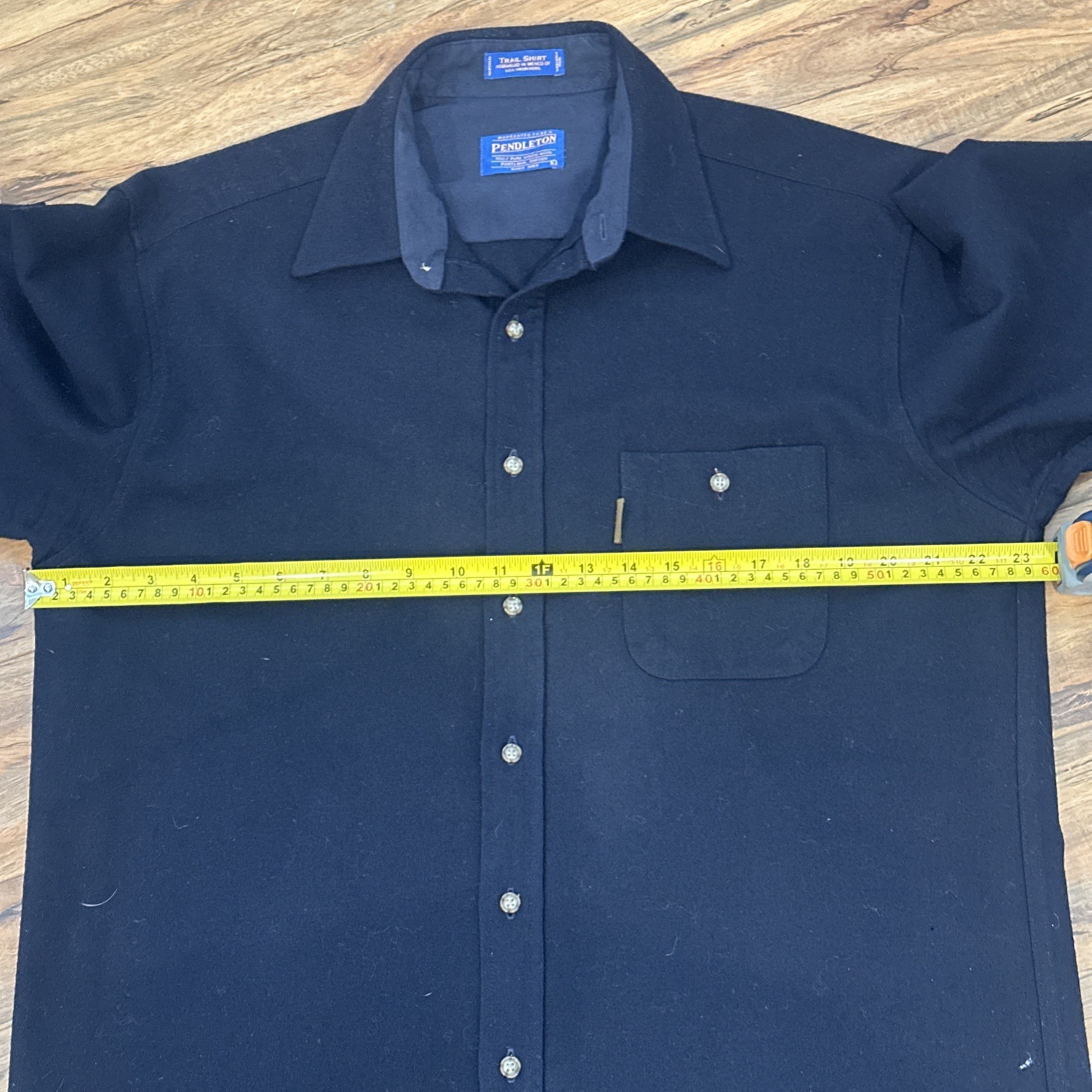 Pendleton Wool Trail Shirt L Elbow Patch Western … - image 6