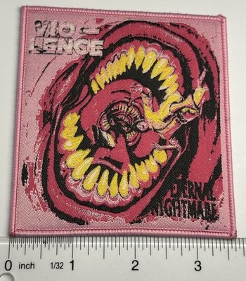 Vio-Lence Eternal Nightmare Pink Border Woven Patch