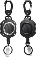 2 Pack Retractable Keychain Heavy Duty Carabiner Key Chains 10000 Rebound Im...