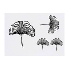 4 x 'Ginkgo Leaf' Temporary Tattoos / Transfers TO00011503 