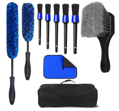 Kit 10 Cepillos para Llantas y Neumáticos Limpieza Auto Flexible Durable