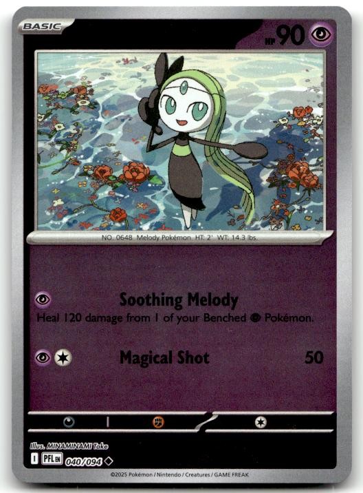 Meloetta 040/094 Uncommon Phantasmal Flames Pokemon Reverse Holo Lightly Played