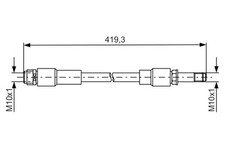 Image of Rear BOSCH 1 987 481 674 Brake Hose for MERCEDES-BENZ
