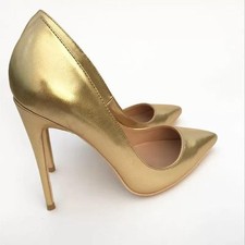 Occident Women's High Heels Pointed Toe Pumps Evening Party Casual Slip On Shoes