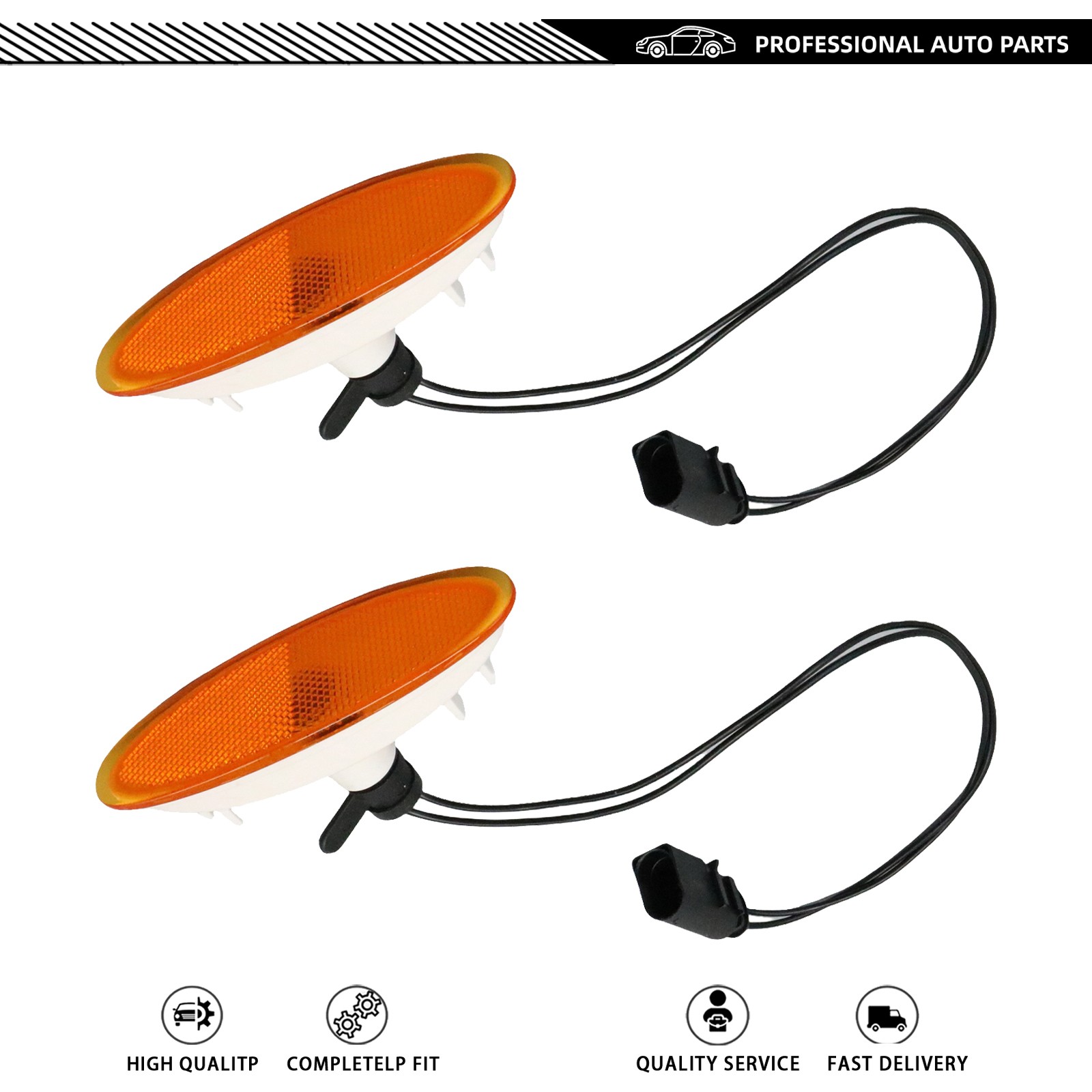 2Pcs Front Bumper Marker Light For Bentley Gt Gtc Flying Spur 3W0945071F