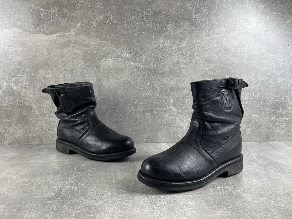 Байкерские ботинки Dirk Bikkembergs Archive 2000-е черная кожа сделано в Италии размер 38 - Изображение 4 из 4