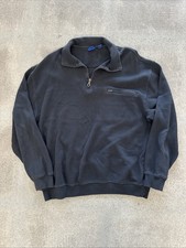Pendleton Men s large 1/4 Zip Mock Neck Sweater Dark Gray/faded Black