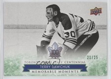 2017 Upper Deck Toronto Maple Leafs Centennial Green 21/25 Terry Sawchuk HOF 4p5