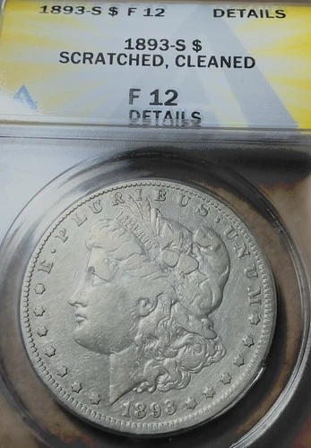 1893 -S Morgan Dollar Fine F12  Key Date