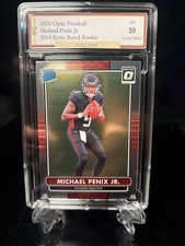 2024 Optic Football Michael Penix Jr 2014 Retro Rated Rookie #9 GEM 10